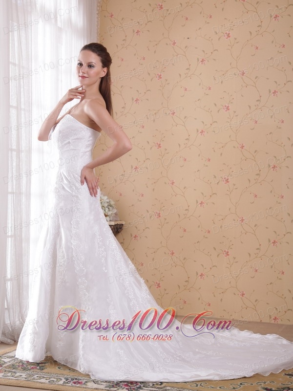 Cinderella Lace Bridal Dresses Princess Strapless Court