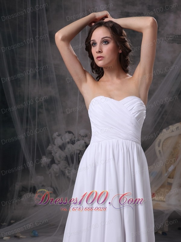 Empire Beach Wedding Dress Sweetheart Fairy Tales Style