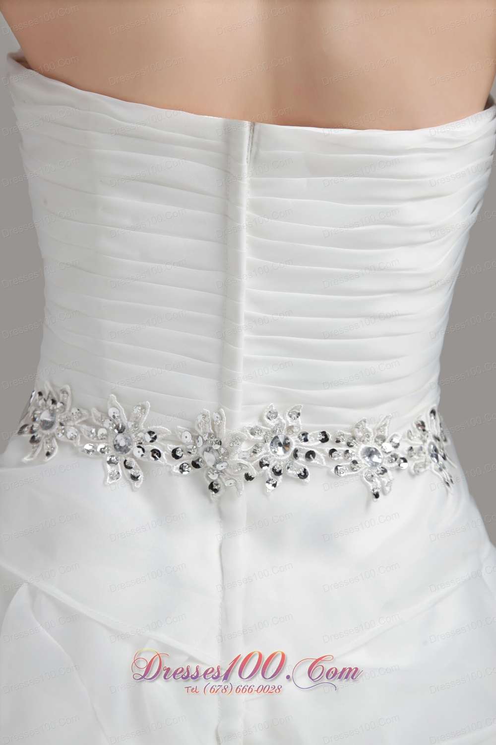 Princess Cascading Ruffles Beach Wedding Dress Court Train