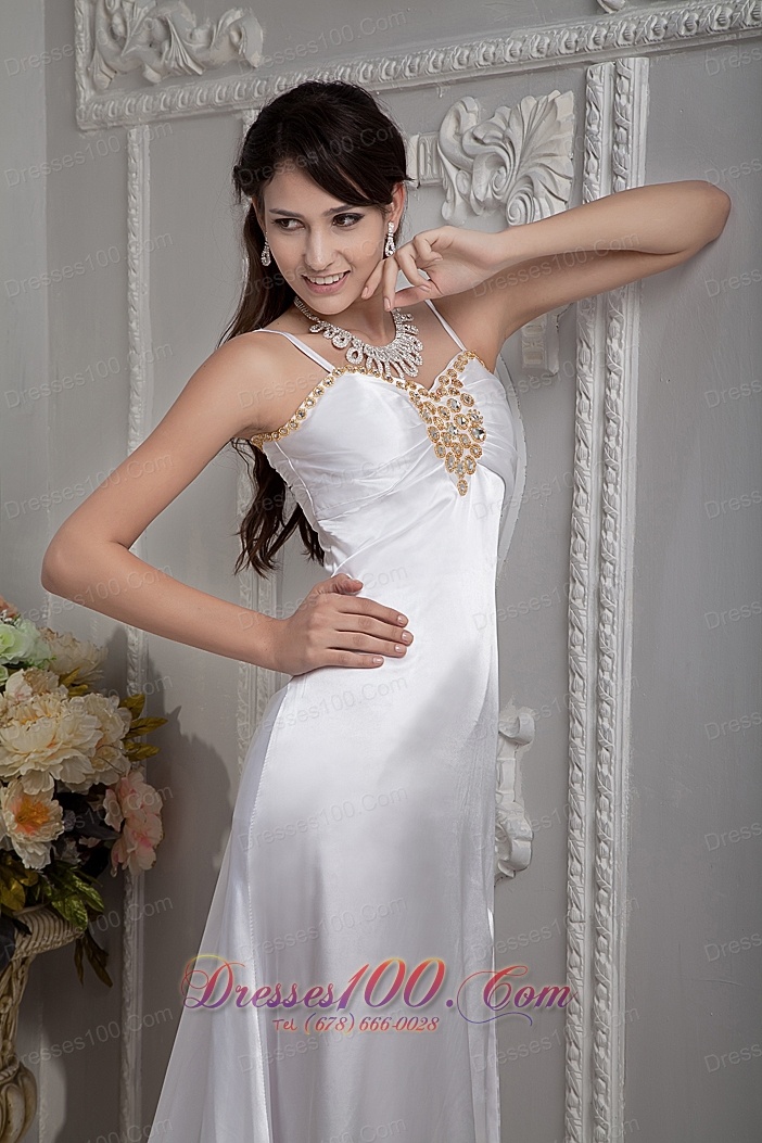 High Quality Taffeta Spaghetti Straps Bridal Gowns