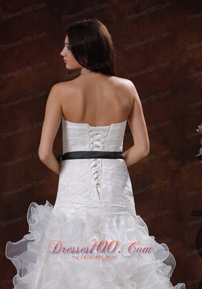 Lovely Sweetheart Wedding Dress Ruffled Layers
