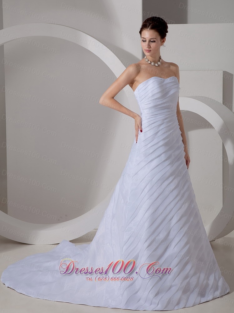 Special Ruchings Wedding Gowns Sweetheart Ruch