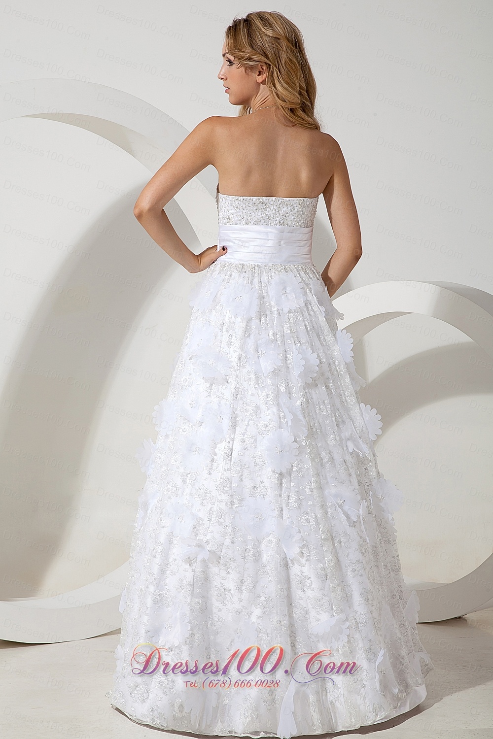 Special Fabric Beading Column Sweetheart Wedding Dress