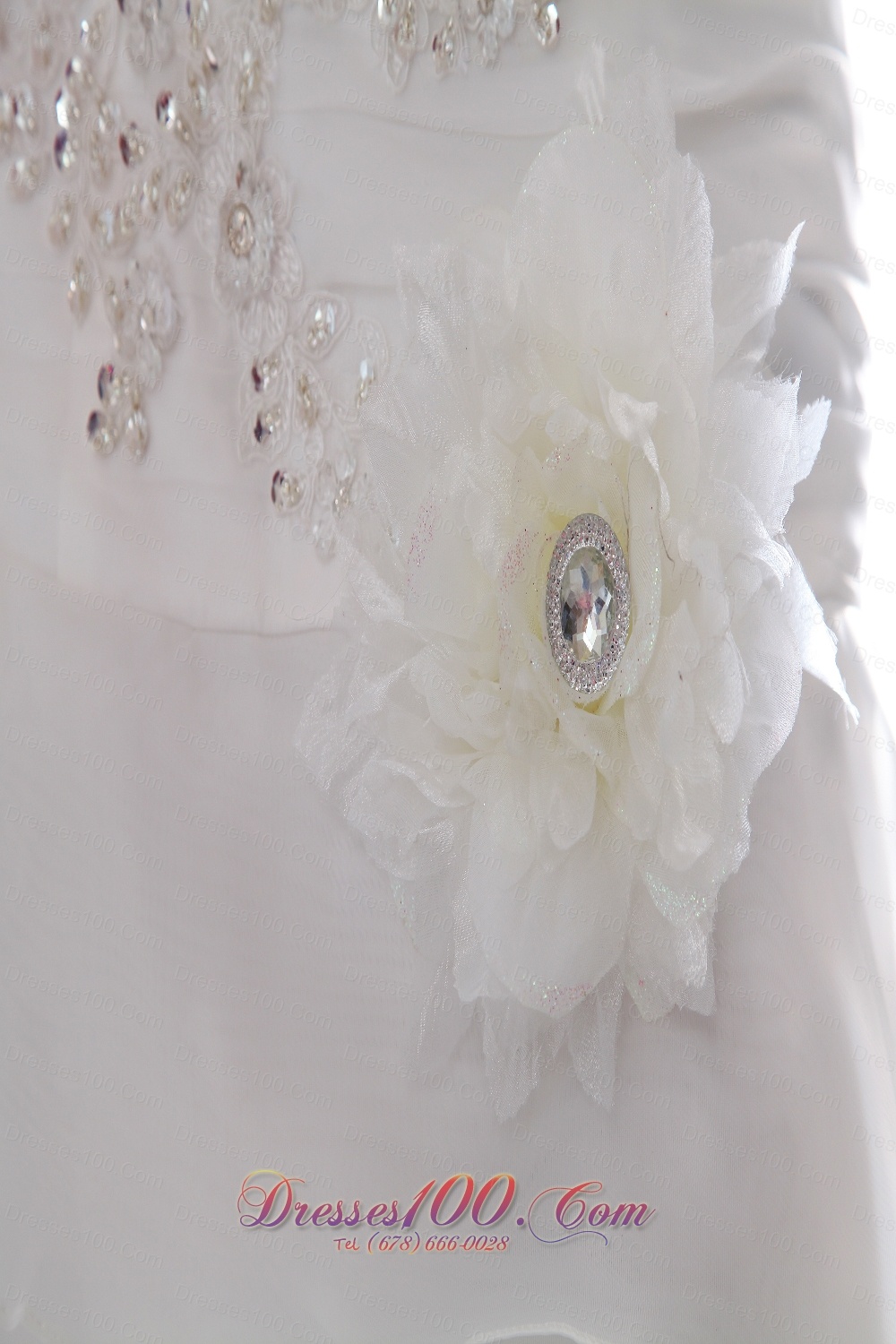 Fitted Princess Strapless Organza Ruchings Wedding Dress