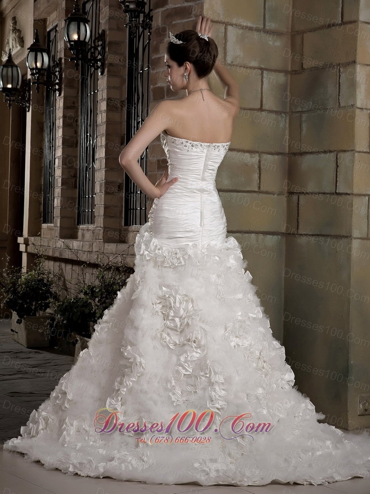 Attractive Sweetheart Court Train Wedding Dress