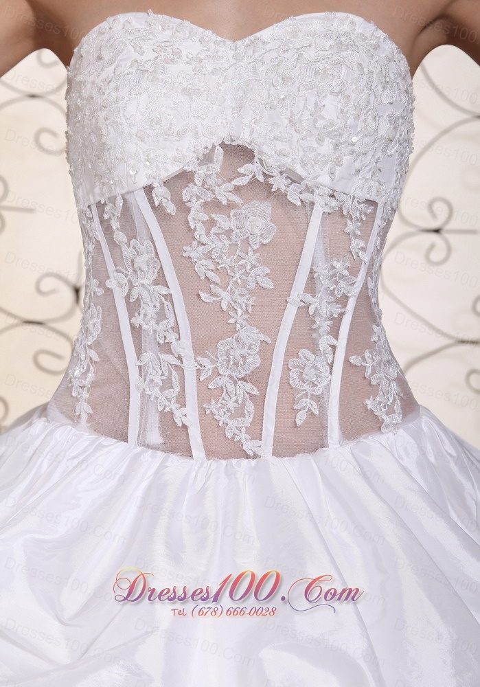 Wedding Dress Taffeta With Pick-ups Gowns