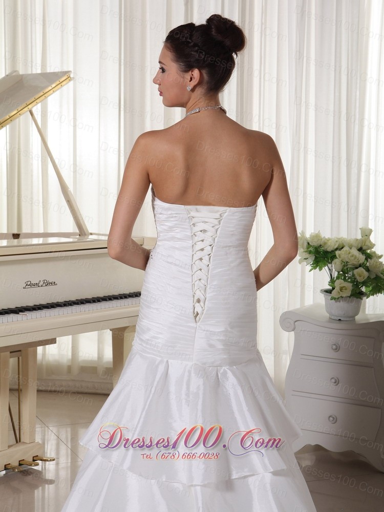 Latest Beading and Layers Wedding Dress