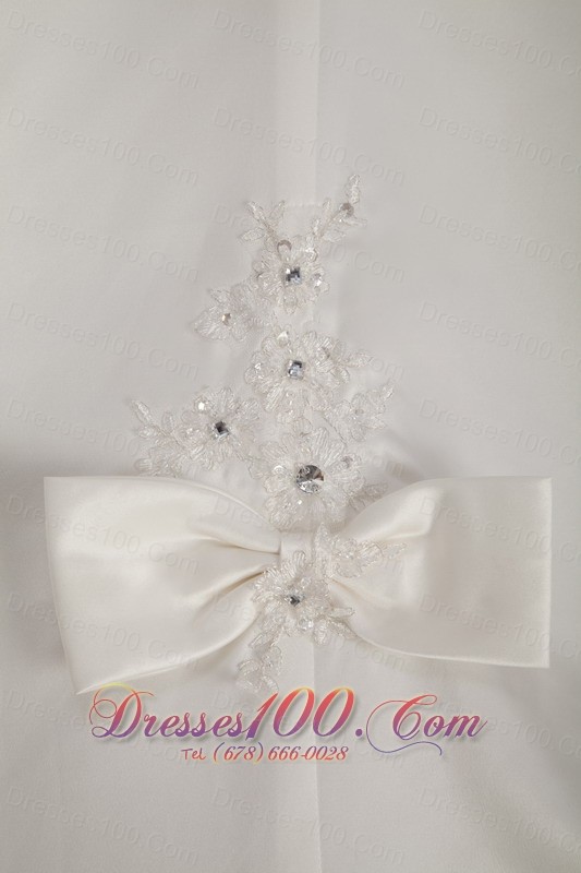 Strapless Cathedral Train Bridal Dress Taffeta