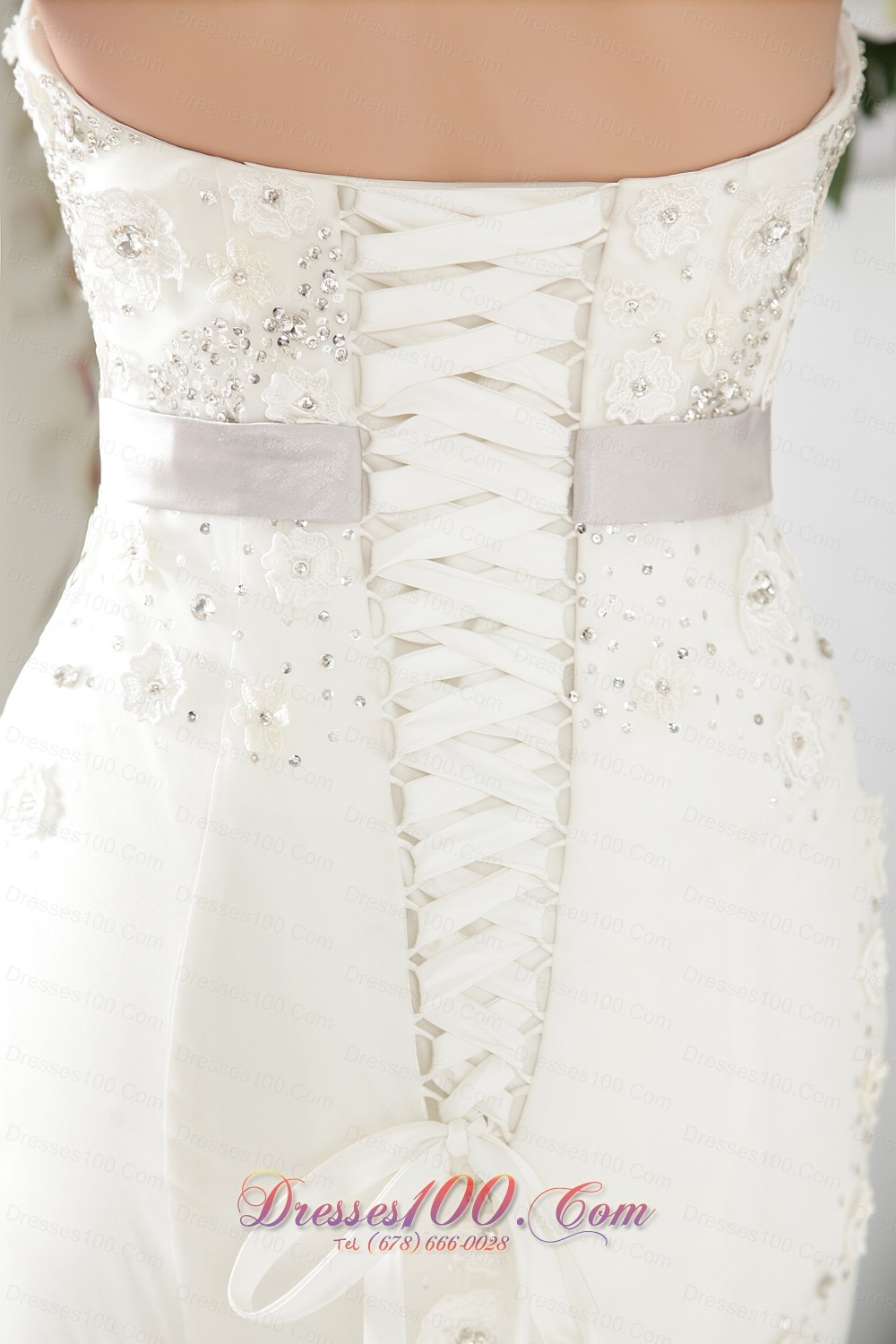 Court Train Tulle Beading Bridal gowns