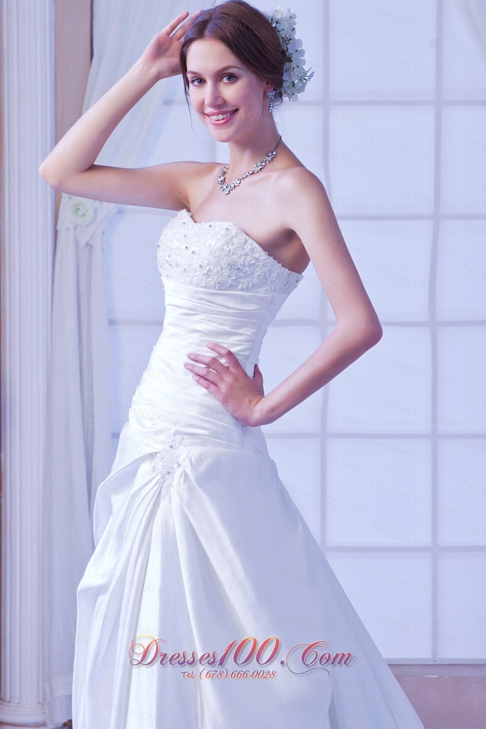 Sweetheart Taffeta Beading Bridal Dress On Sale