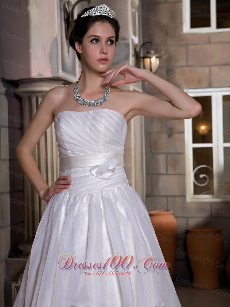 Taffeta and Organza Ruching Ruffles Bridal Dresses