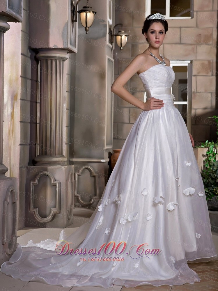 Taffeta and Organza Ruching Ruffles Bridal Dresses