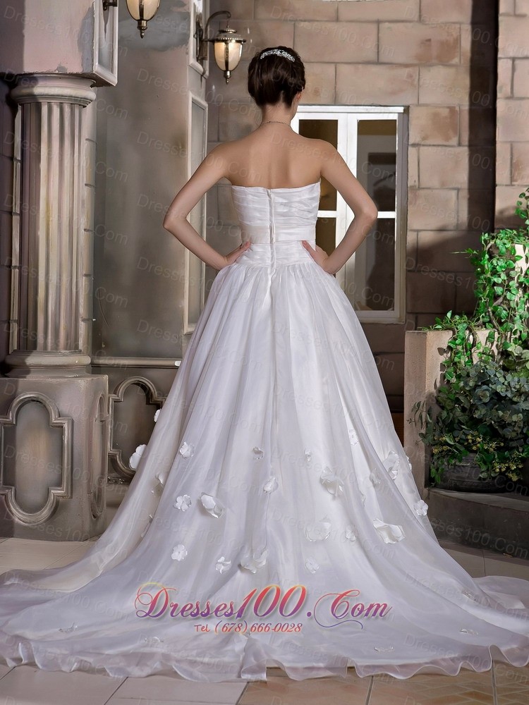 Taffeta and Organza Ruching Ruffles Bridal Dresses