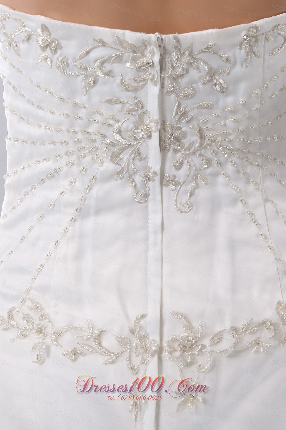 Strapless Appliques With Beading Bridal Dresses