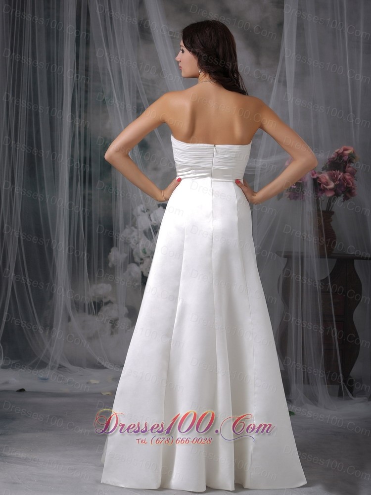 Sweetheart Wedding Dress Floor-length Column Custom Made
