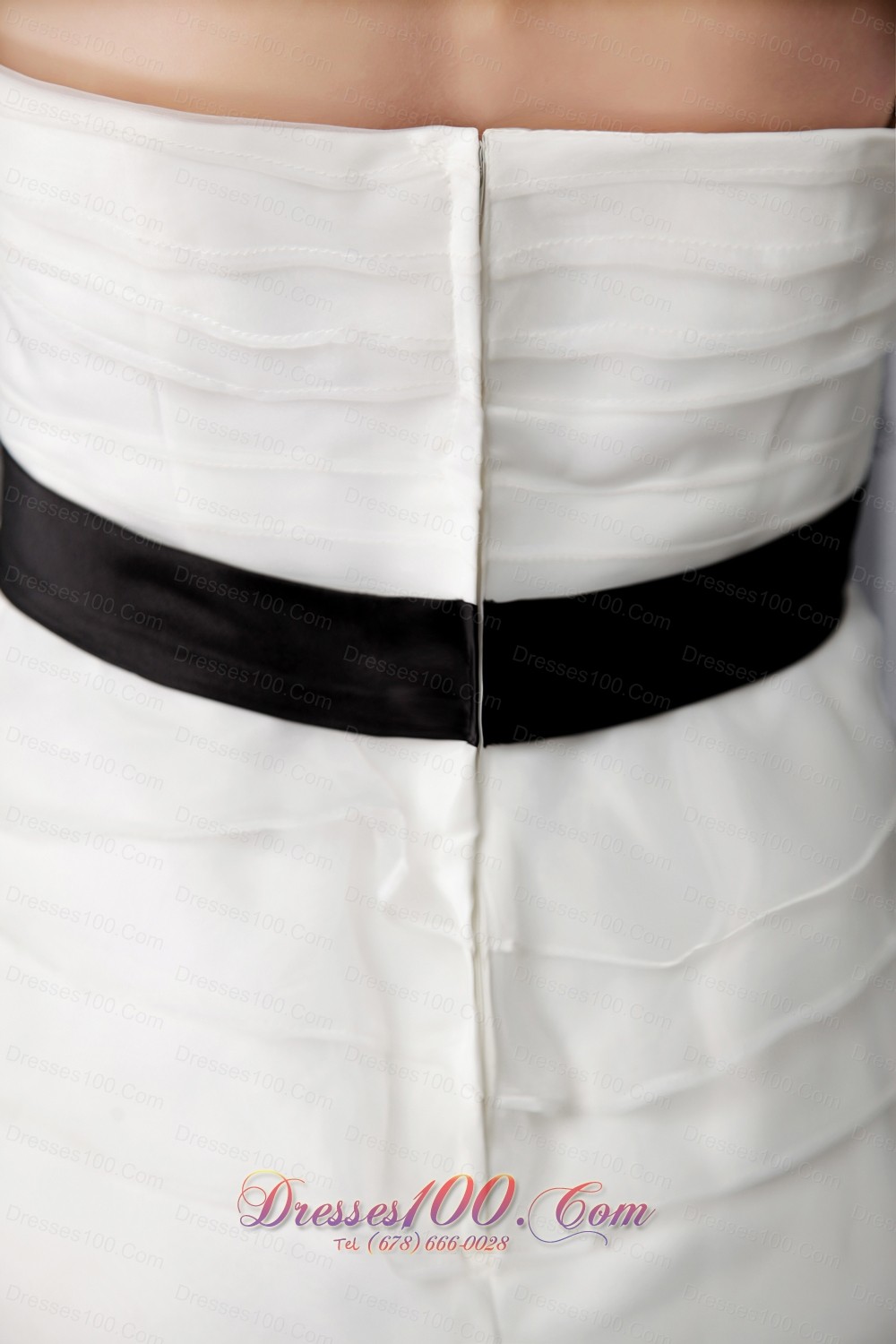 Belt Organza Ruffles Floor-length Bridal Wedding Dress Strapless