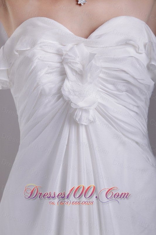 Wedding Bridal Dress Chiffon Sweetheart Brush Train Empire