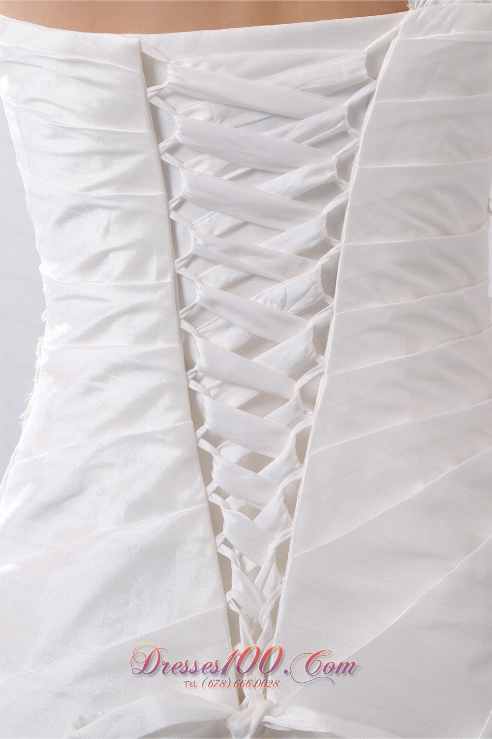 One Shoulder Court Train Wedding Dress Appliques With Beading