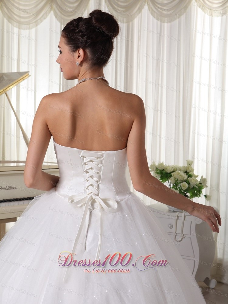 Sweetheart Organza Beaded Bridal Wedding Dress Ball Gown