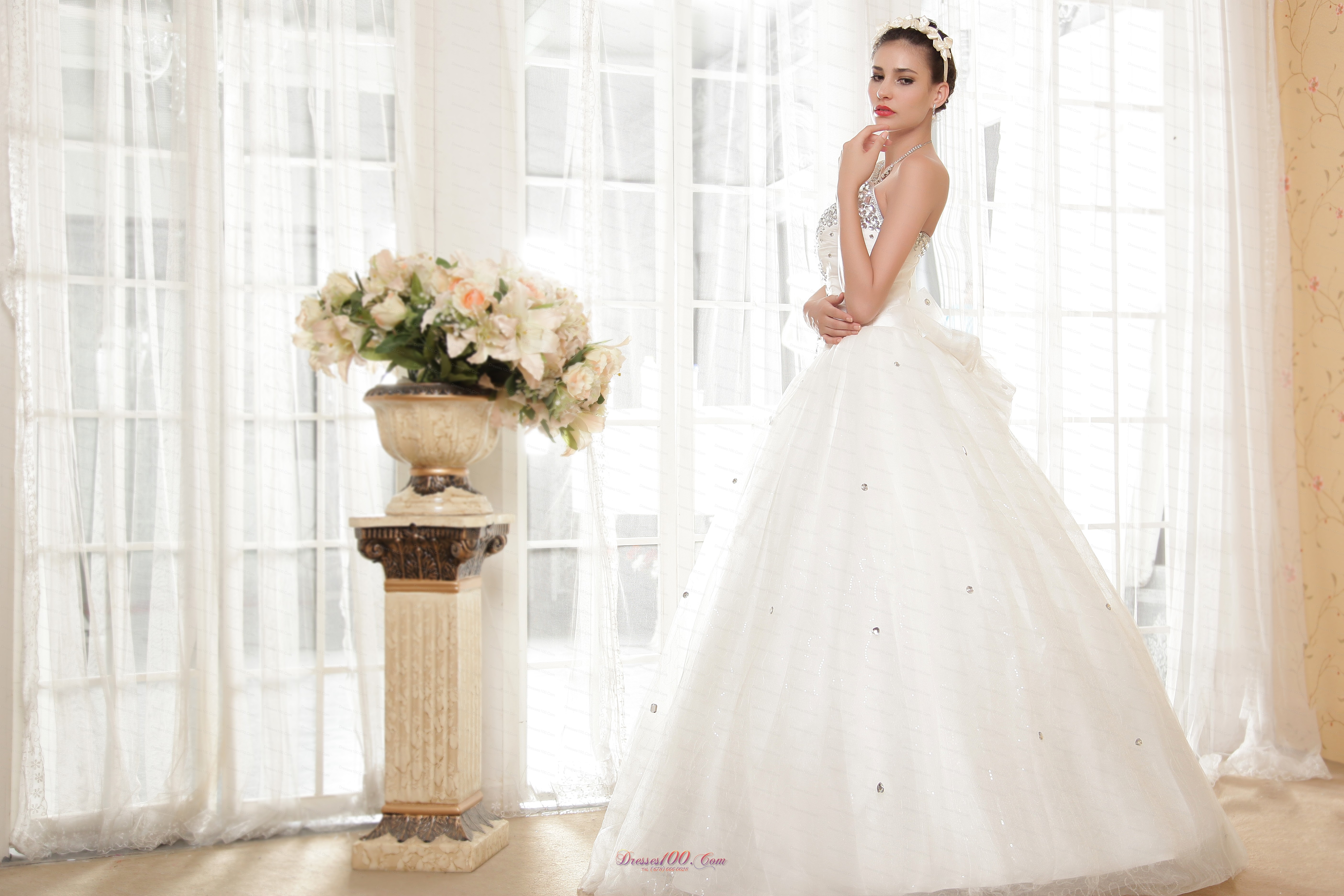 Sweetheart Wedding gown Tulle and Taffeta Beading