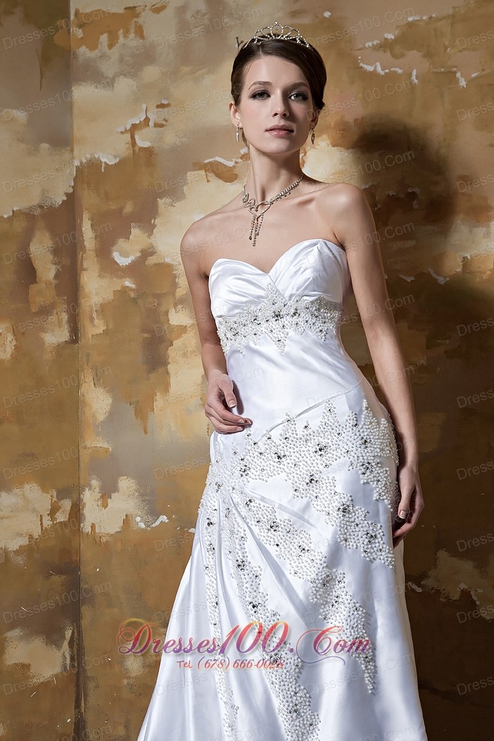 Maxi Maternity Wedding Dress Sweetheart Silk Like Satin