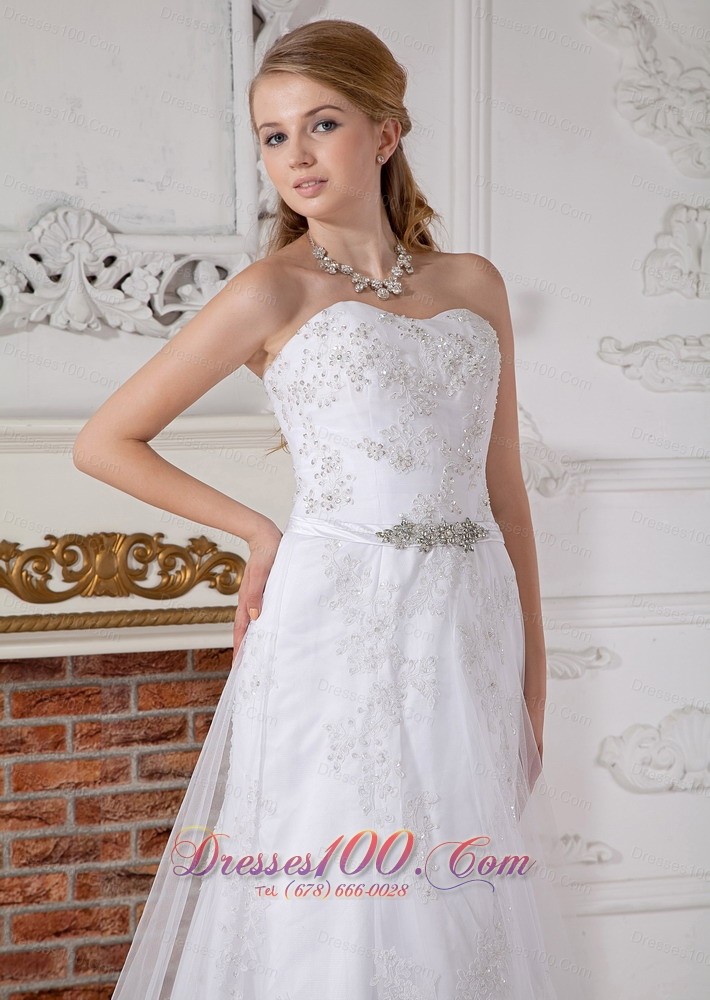 Free Delivery Empire Lace Bridal Dress Cathedral Train