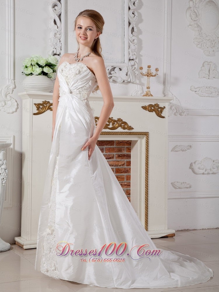 Unique Twist Sweetheart Wedding Bridal Dress Court Buttons