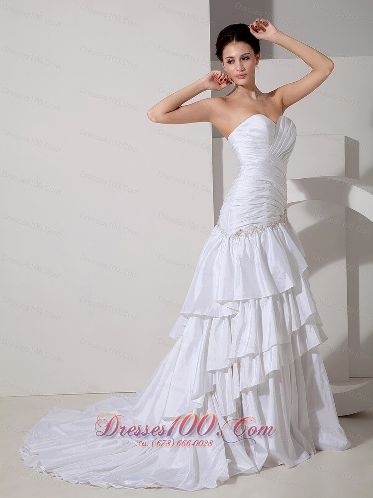 Beautiful Bridal Dress Mermaid Sweetheart Appliques Cheap