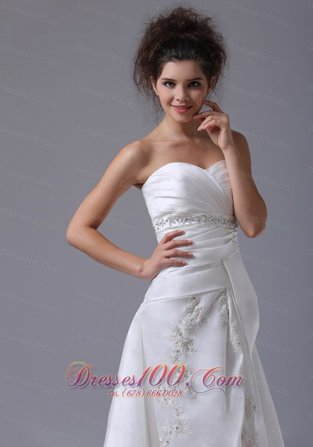 Fashion Gangnam Style Wedding Dress Gilding A-Line Ruch