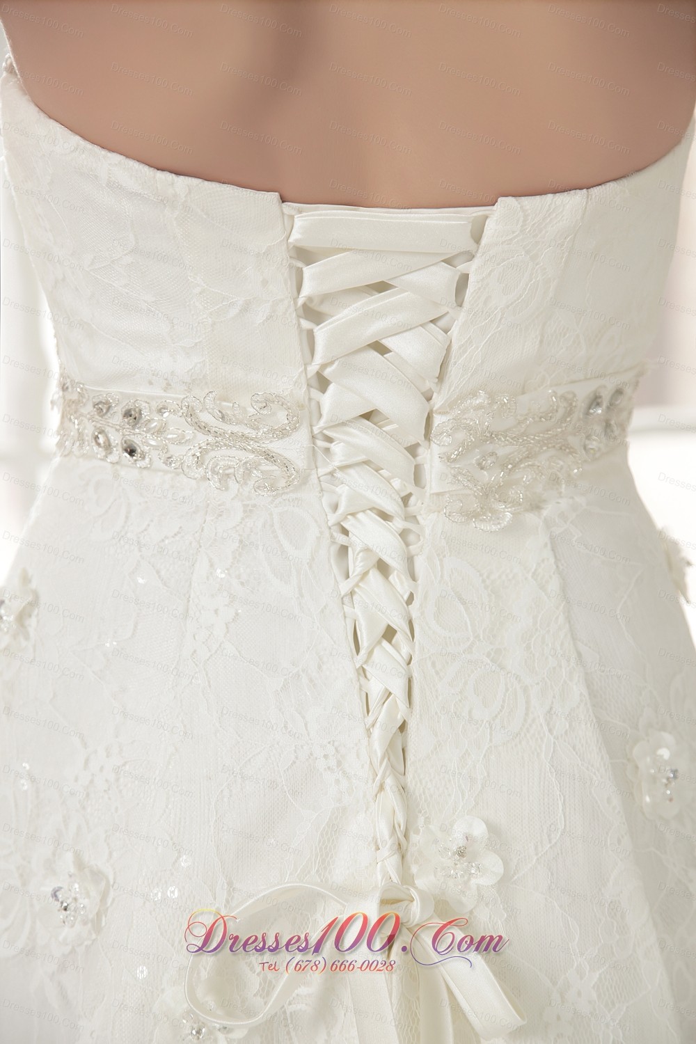 Princess Floor-length Lace up Wedding Dress Gilding