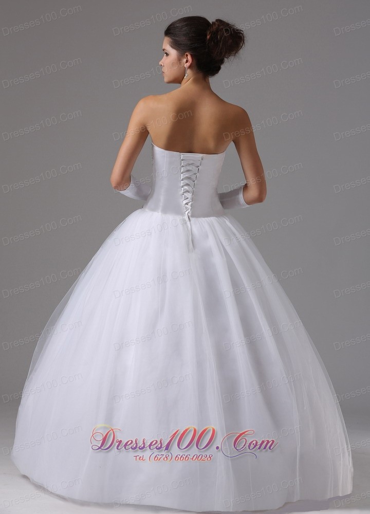 Ball Gown Beaded Decorate Bust Sweetheart In Antioch California For Modest Wedding