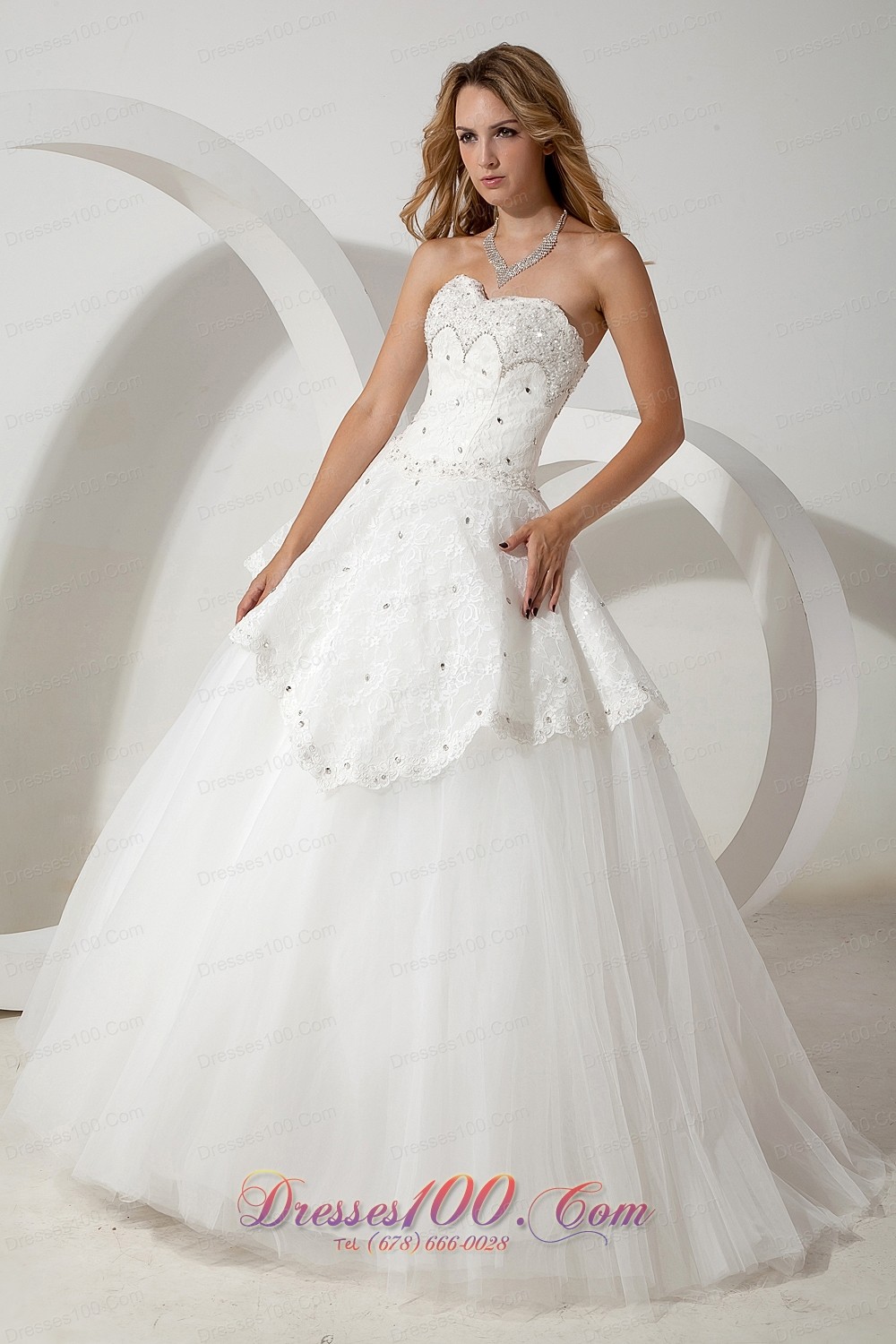Floor Length Sweetheart Ball Gown Beading Wedding Dress