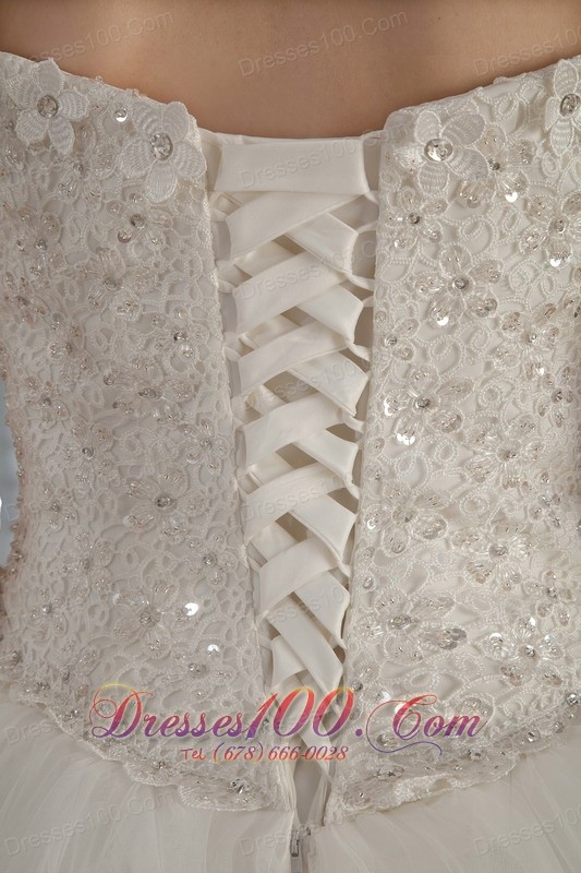 Off The Shoulder Ball Gown Beading Wedding Dress