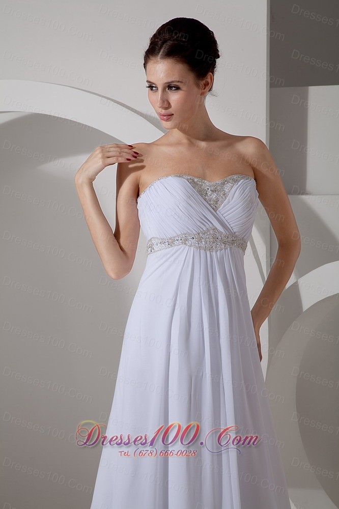 Appliques Sweetheart Chiffon Court Wedding Dress