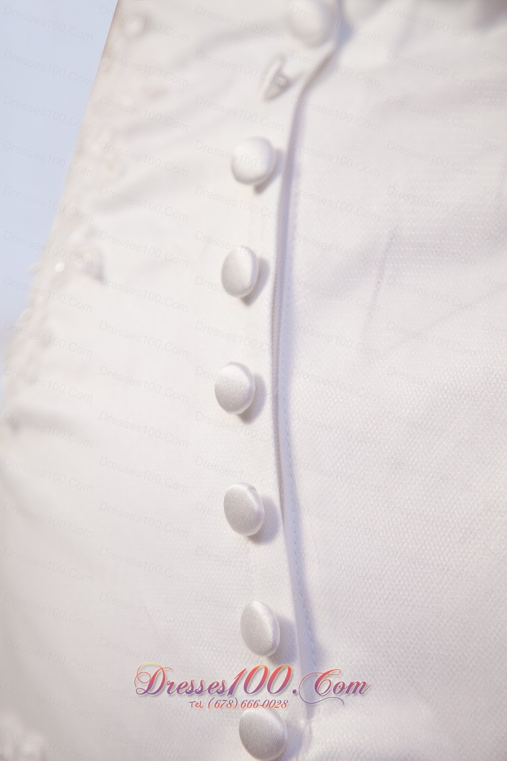 Strapless Dapper High-low Beaded Lace Wedding Dress