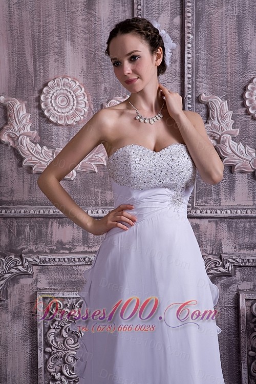 Sassy Empire Sweetheart Wedding Dress Chiffon