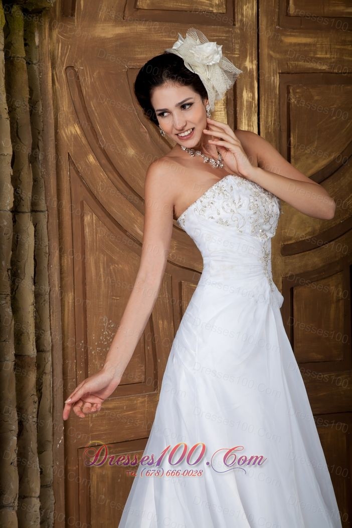 Clearance Strapless Wedding Dress Short Organza