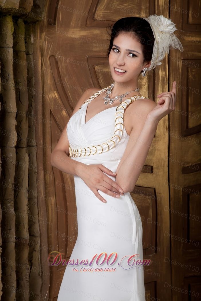 Classy Empire V-neck Prom Dress Discounted Ruch