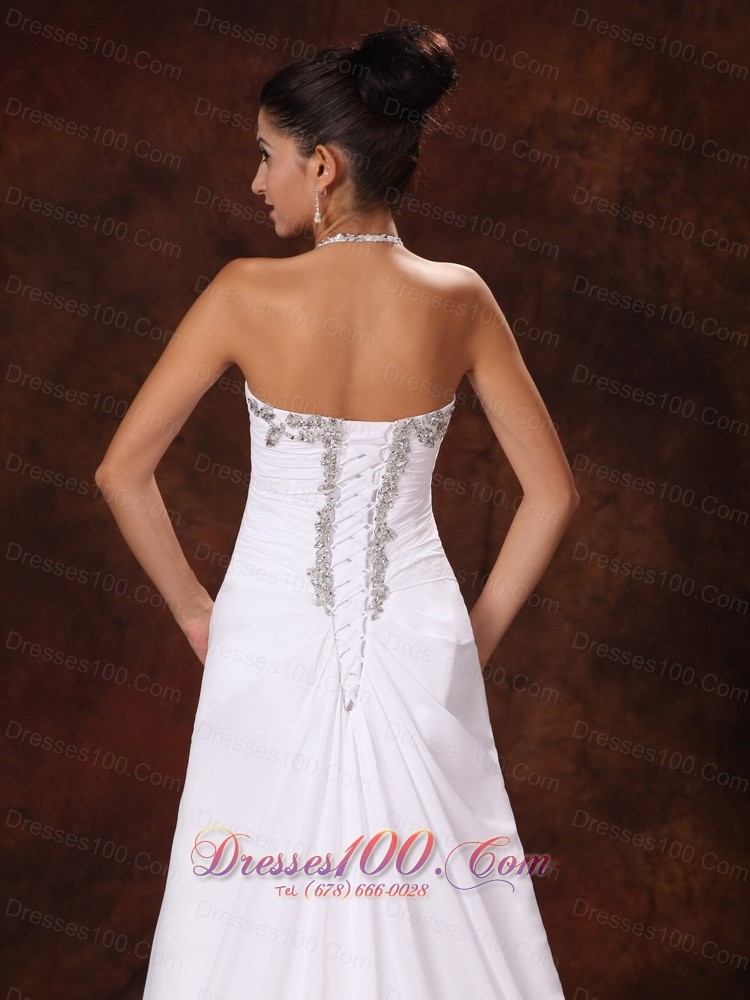 Custom Court Train Empire Wedding Dress Appliques