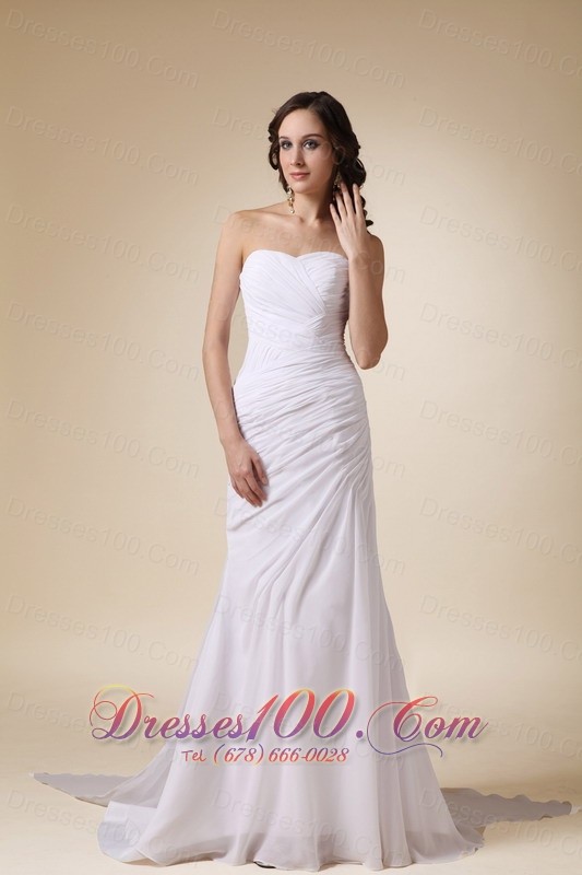 Elegant Classic Chiffon Beach Latest Wedding Gowns