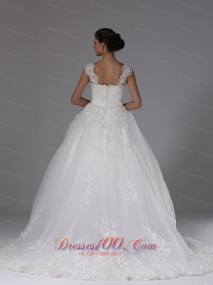 Custom Wedding Dress Lace Sassy Cap Sleeves