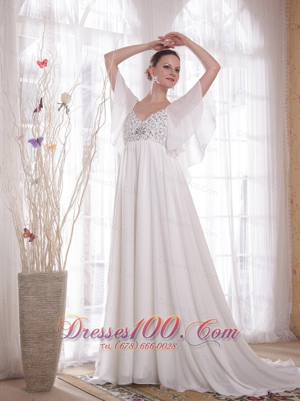 Vintage A-Line Chiffon Beading Mother Of The Bride Dress