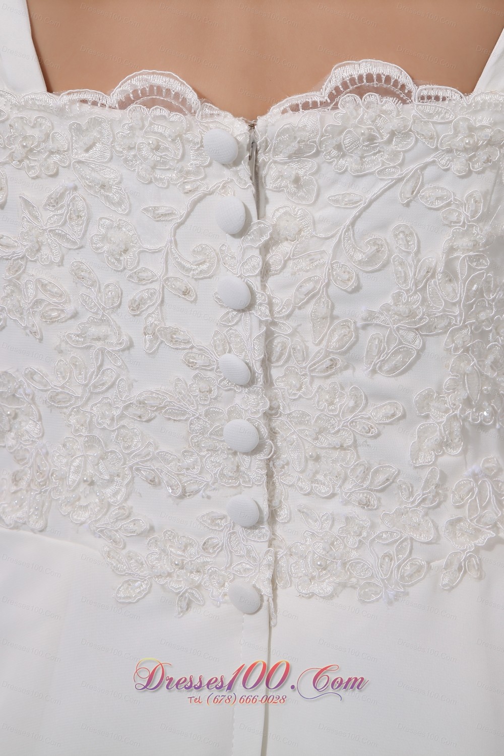 Elegant A-line Straps Wedding Gowns Chiffon Appliques