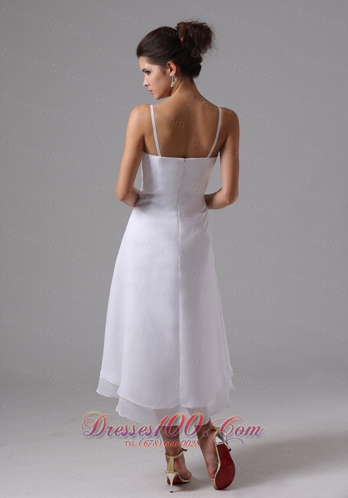 Straps Wedding Dress Custom Chiffon Cocktail in Vogue