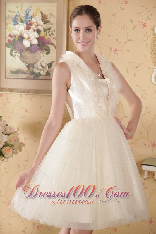 Dressy A-line Princess Square Beading Ruched Wedding Dress
