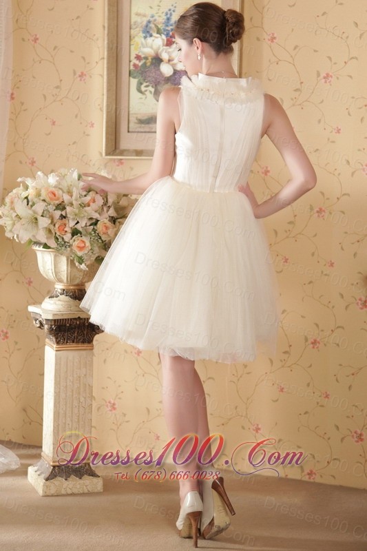 Dressy A-line Princess Square Beading Ruched Wedding Dress