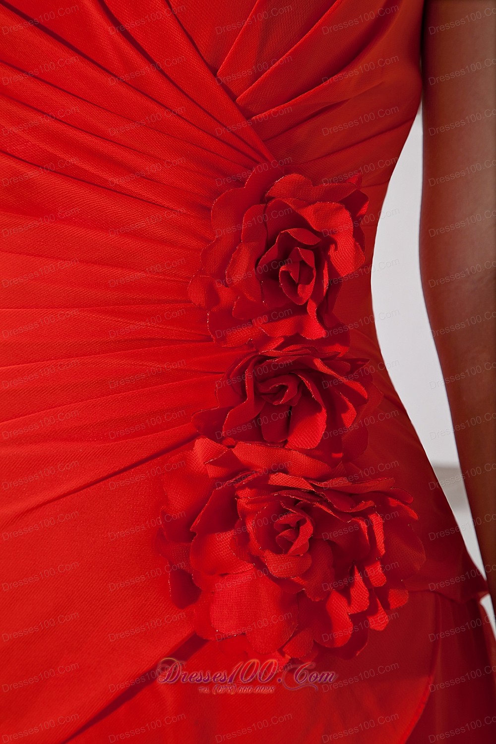 Layers Orange Red Prom Homecoming Dress Sweetheart Flowers