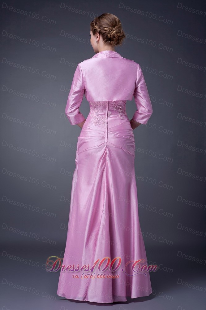 Baby Pink Column Strapless Motb Dress Taffeta