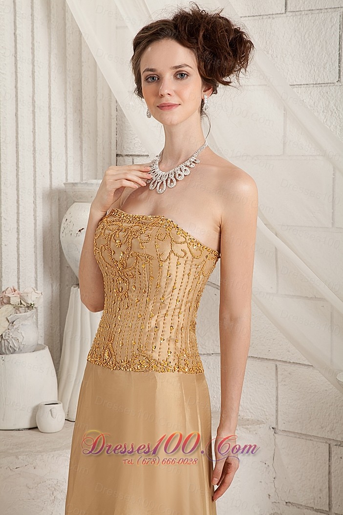 Delicated Bodice with Details Column Mothers Dress