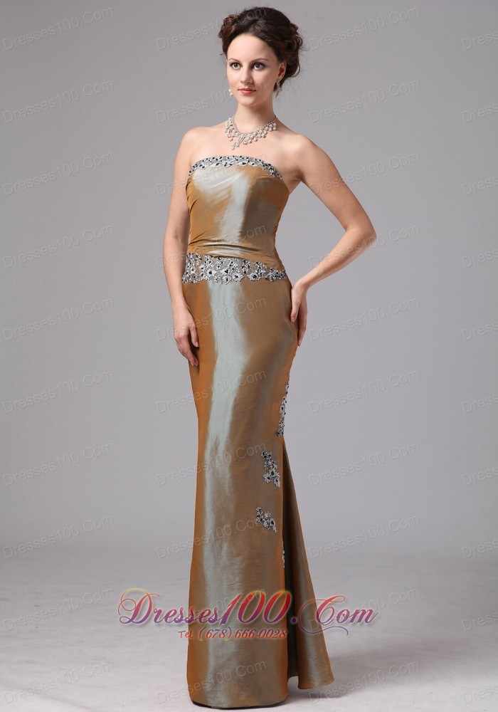 Mermaid Mother Dress Jacket Olive Green Appliques